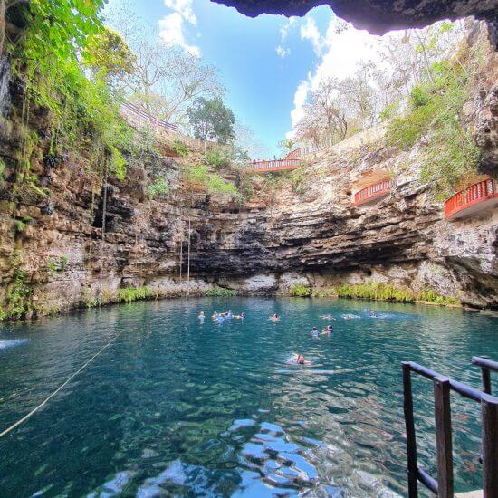 Xcajum is a natural, cenote.