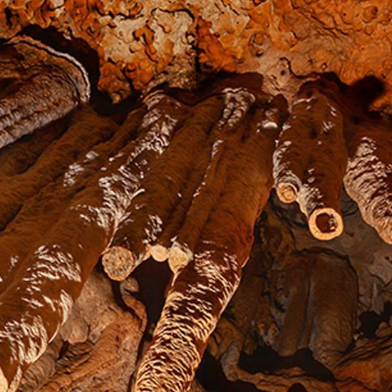 stalactites in secret river