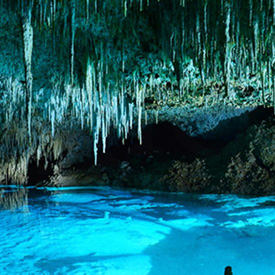 fascinating blue water in secret river